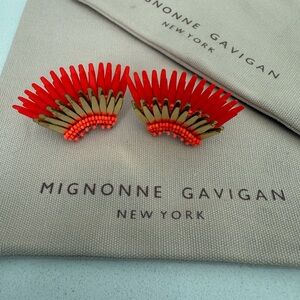 Bright Orange Mignonne Gavigan micro Madeline earrings